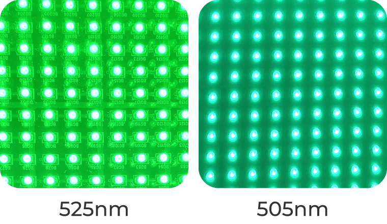 525nmと505nmのイメージ