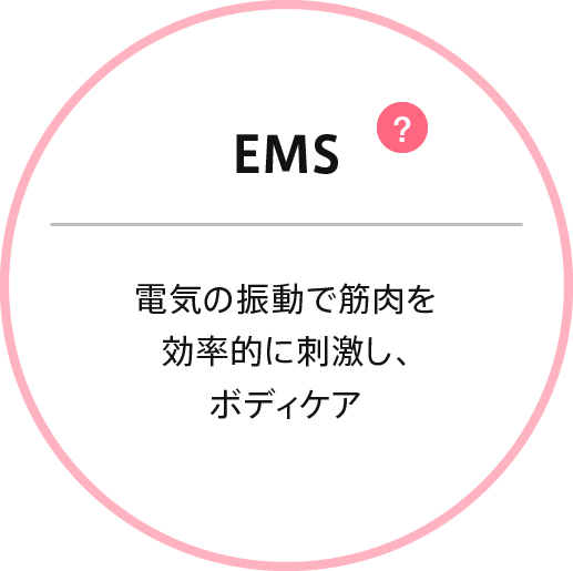 EMS (イーエムエス) : 電気の刺激で筋肉を効率的にエクササイズ、ボディを引き締め