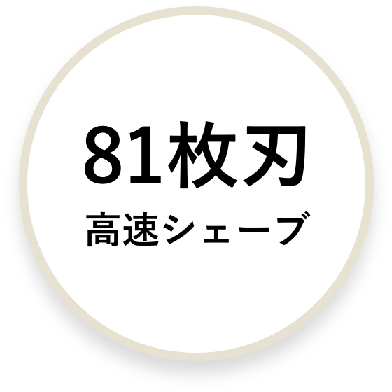 81枚刃高速シェーブ