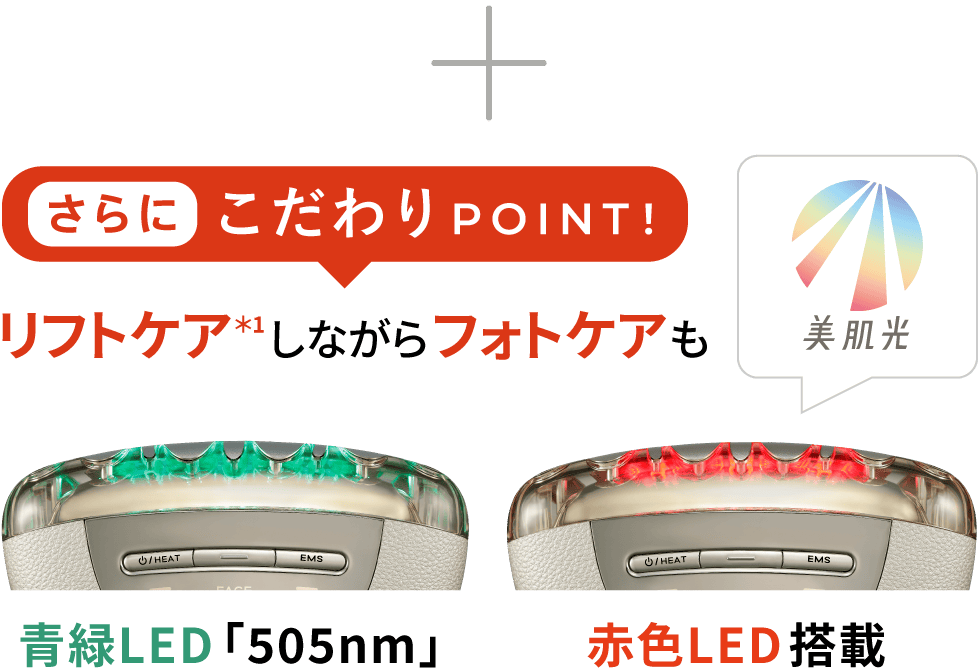 さらにこだわりPOINT! リフトケアしながらフォトケアも