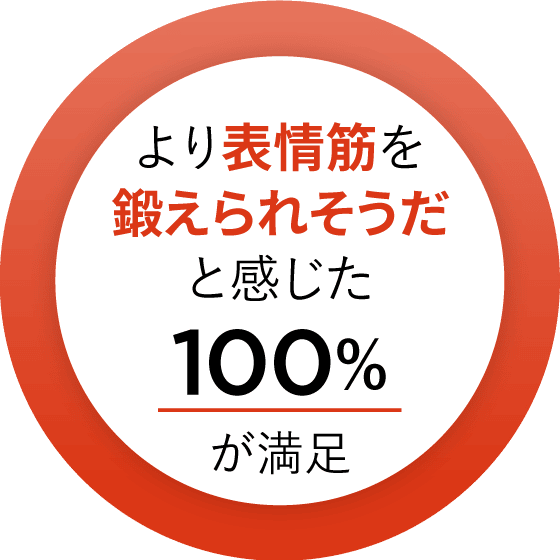 より表情筋を鍛えられそうだと感じた