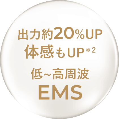 出力約20%UP体感もUP EMS