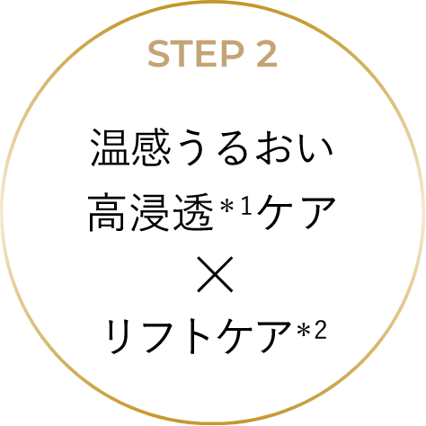 STEP2 温感うるおい高浸透ケア✕リフトケア