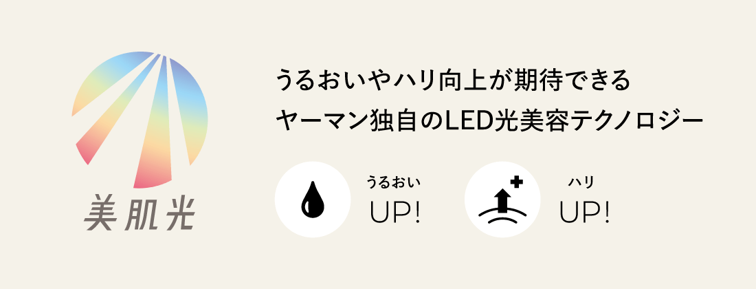 美肌光-うるおいやハリ向上が期待できるヤーマン独自のLED光美容テクノロジー