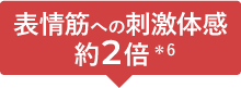 表情筋への刺激体感約2倍